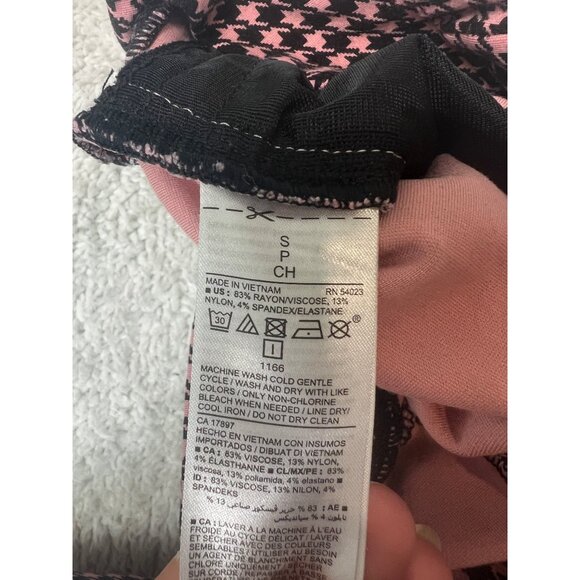 Womens Old Navy Pink and Black Checkered Stevie Leggings Ladies Size Small - Picture 7 of 9